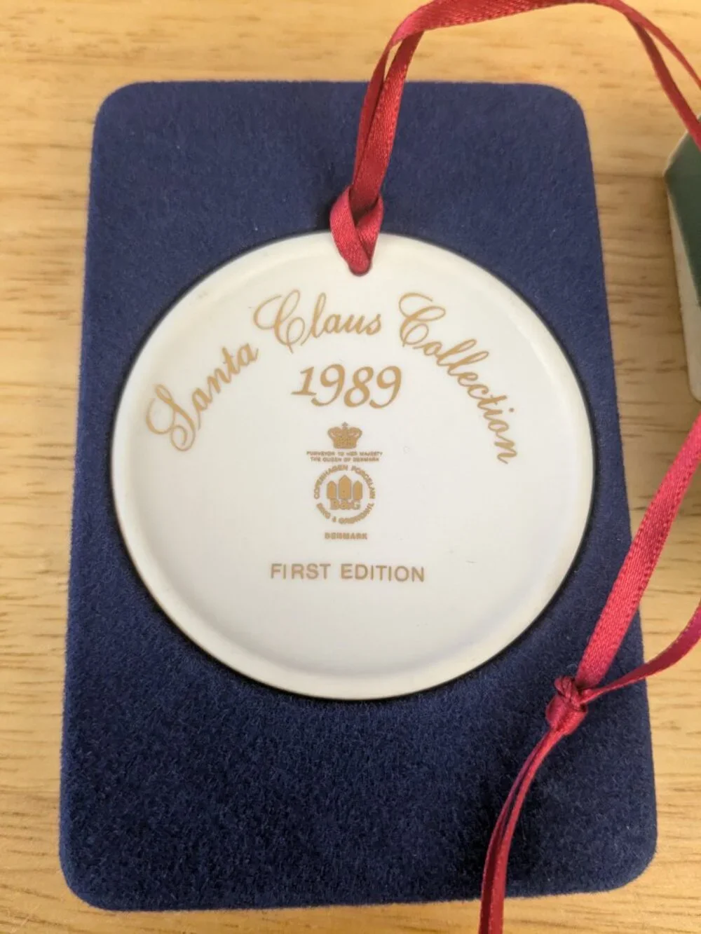Bing And Grondahl Santa Clause Collection Porcelain Christmas Ornament 1989 1st
